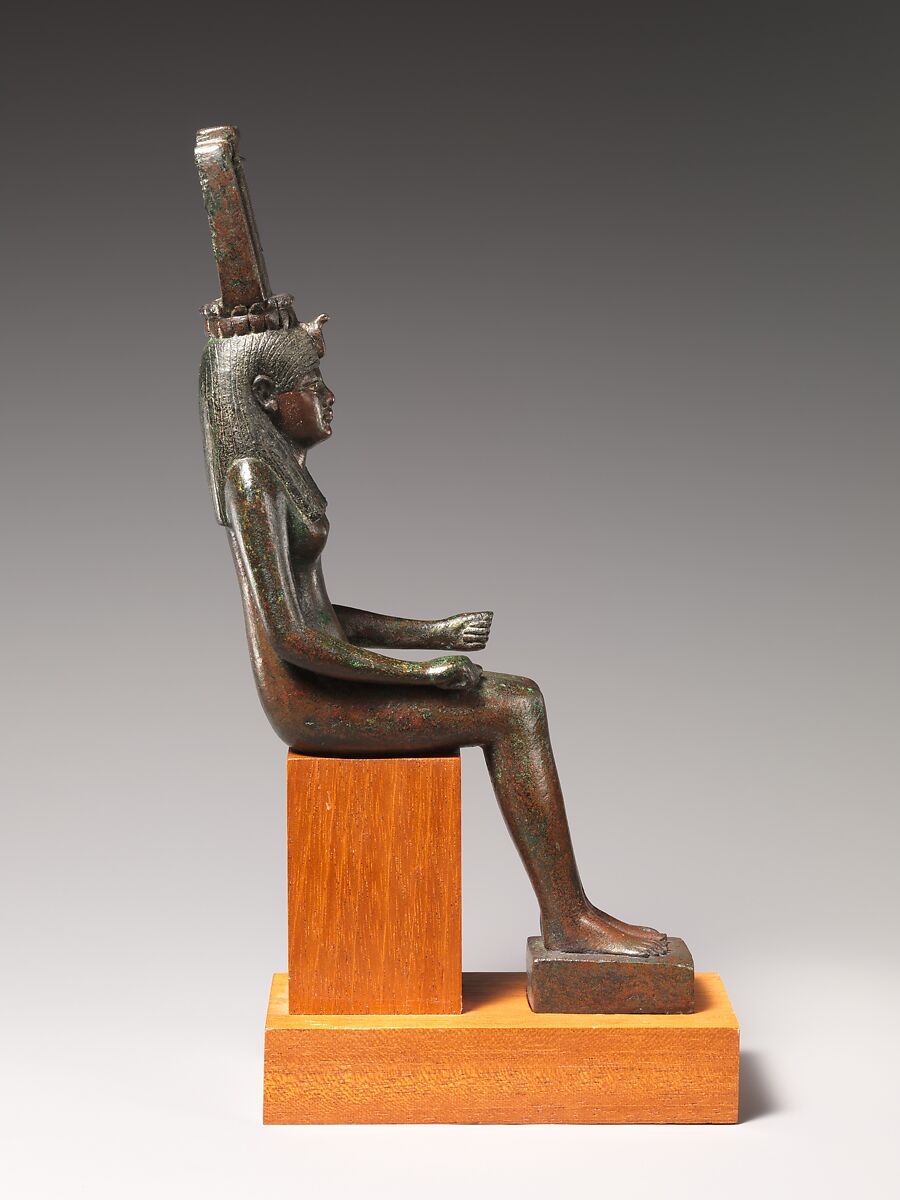 Statue of a goddess, probably Nehemetaway or Nebethetepet, cupreous metal