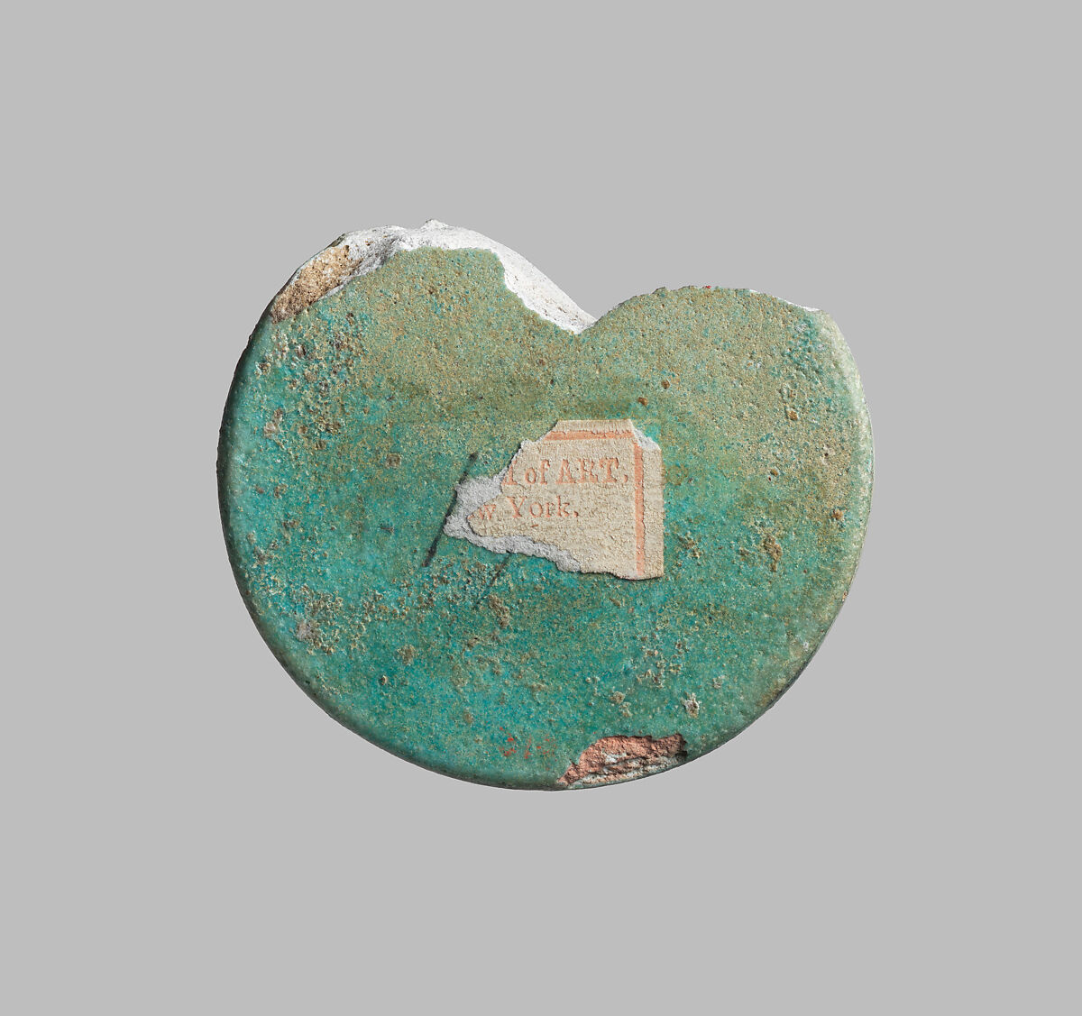Menat fragment with the name of Amasis, Faience