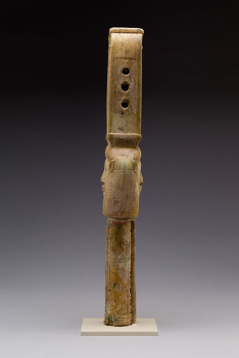 Sistrum with the Name of King Amasis, Faience
