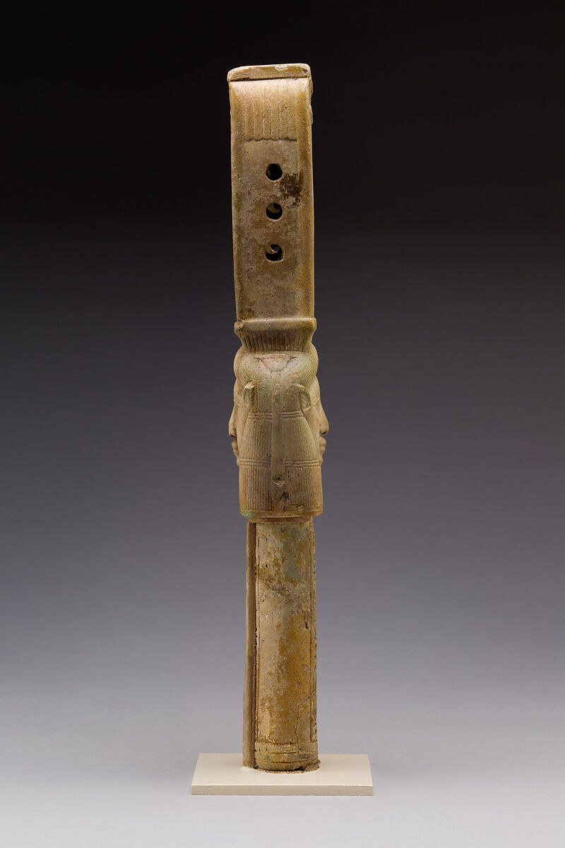 Sistrum with the Name of King Amasis, Faience