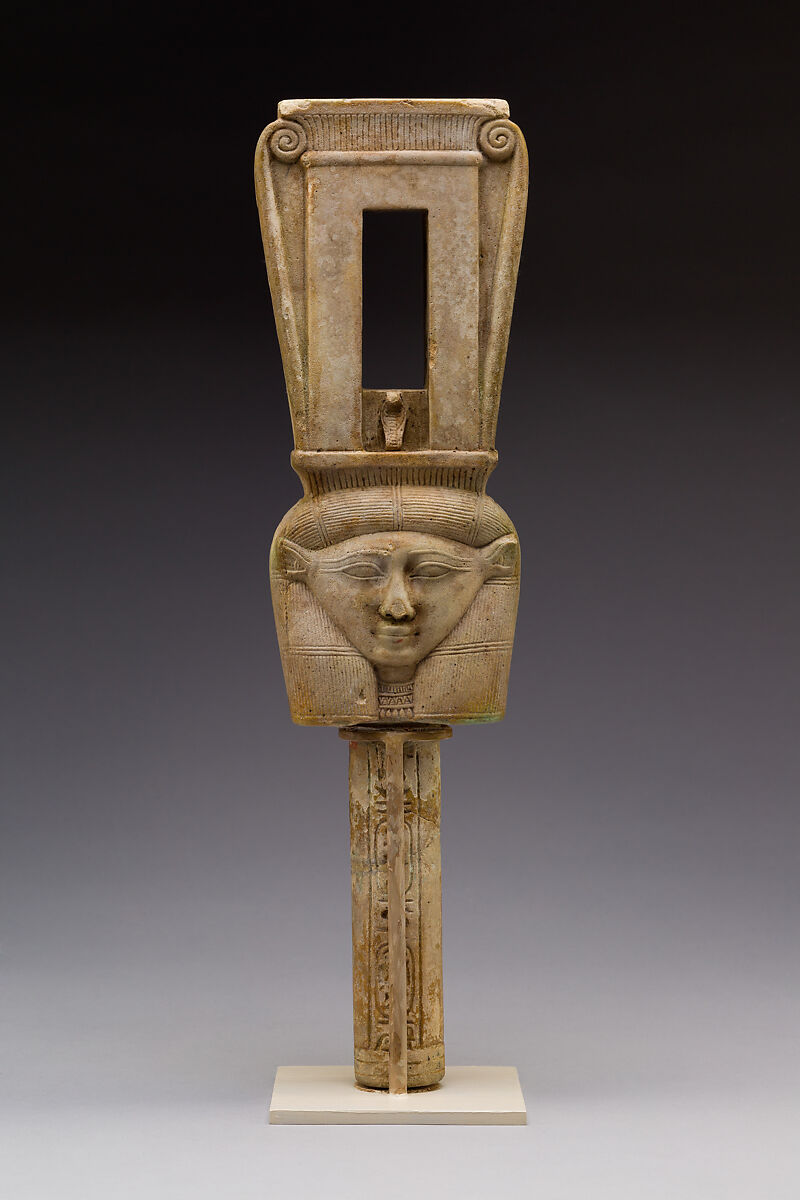 Sistrum with the Name of King Amasis, Faience