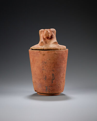 Canopic jar with baboon head