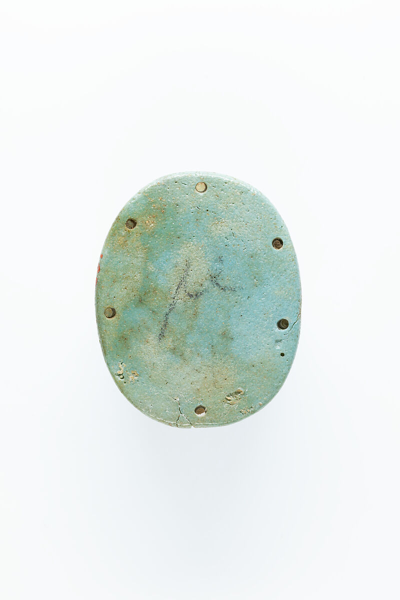 Winged Scarab Amulet, Faience