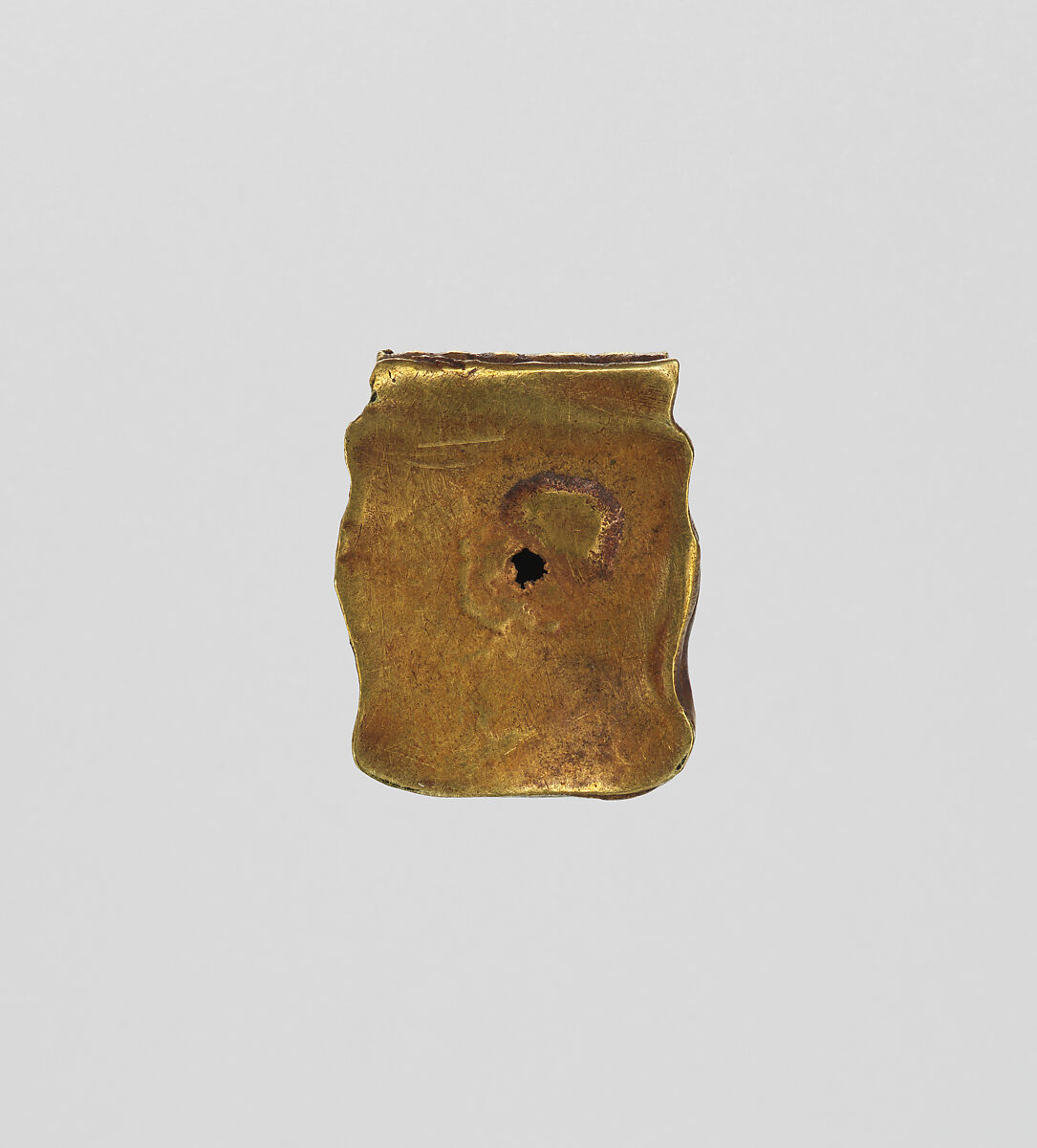 Pendant section, Hathor head (?), Gold