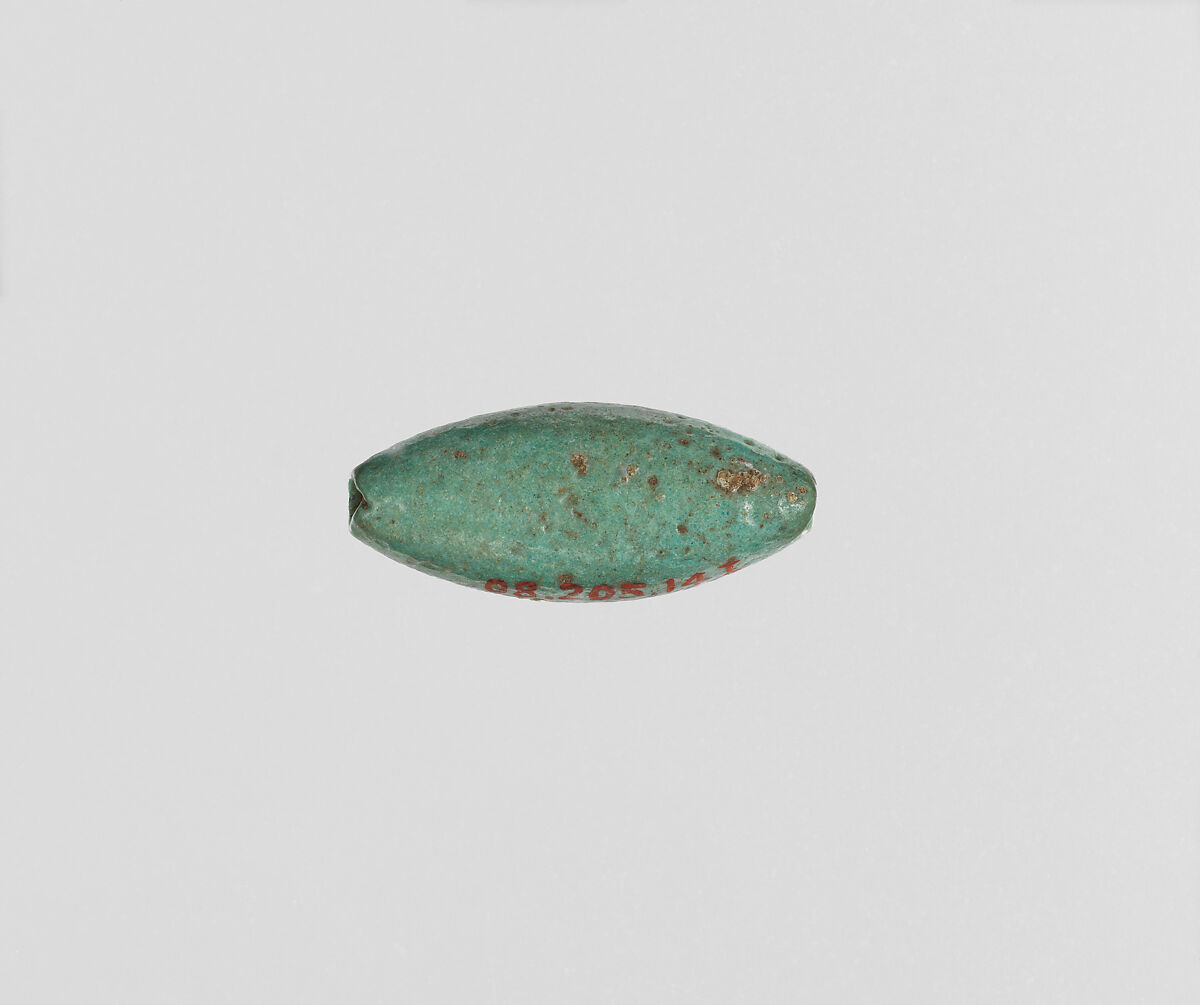 Oblong bead, Faience 