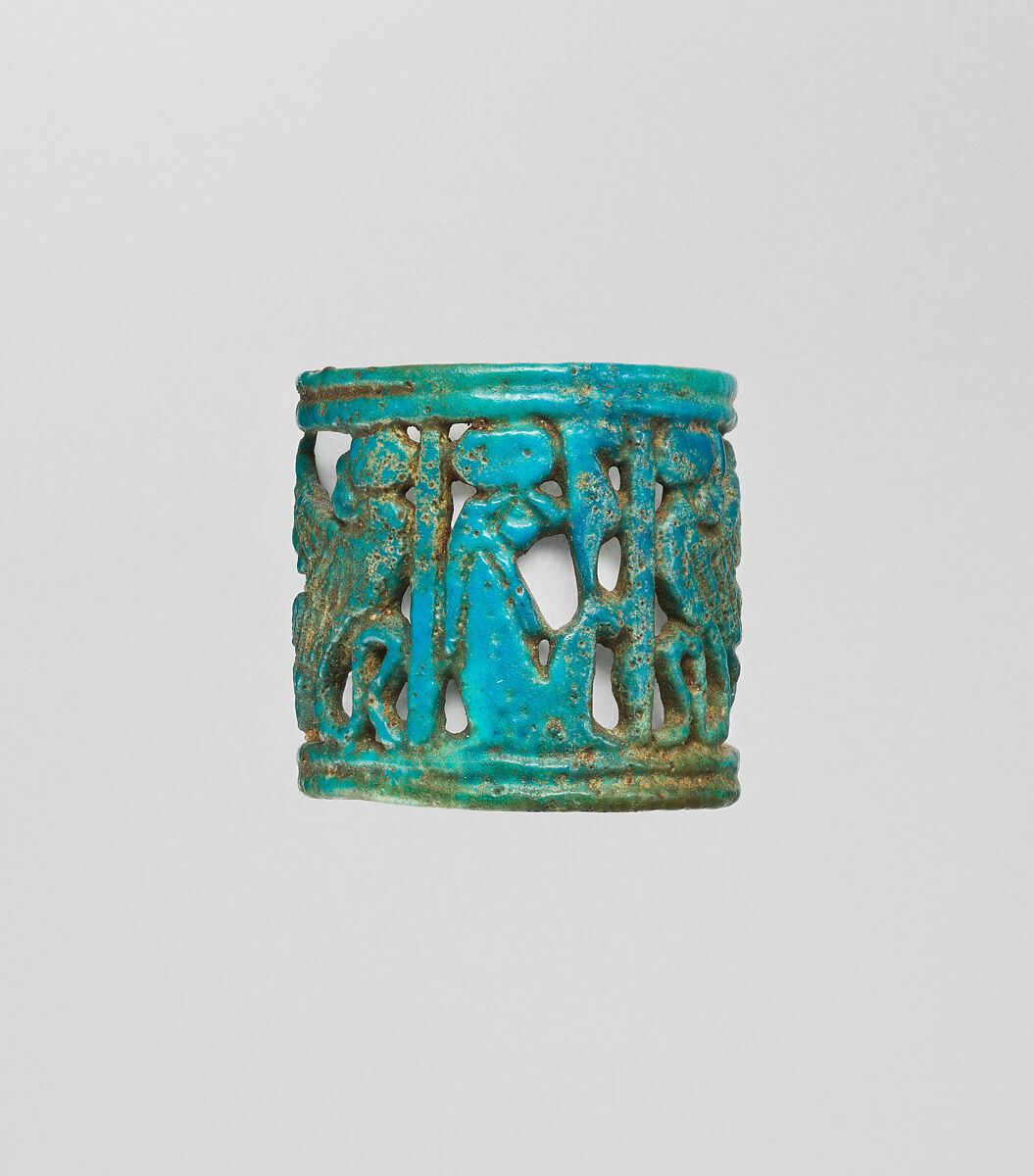 Openwork Ring, Faience 