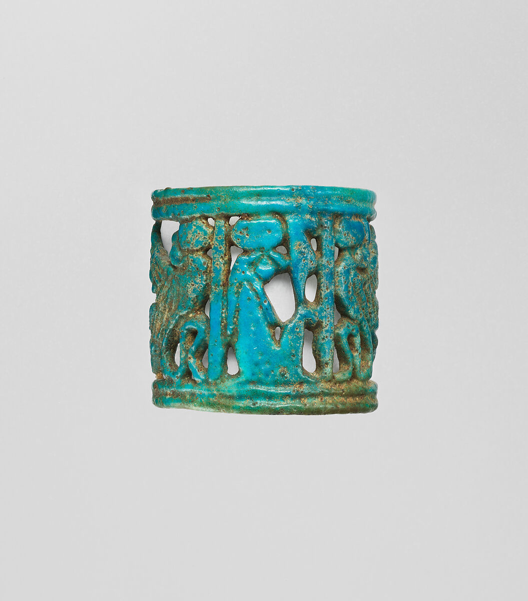 Openwork Ring, Faience 