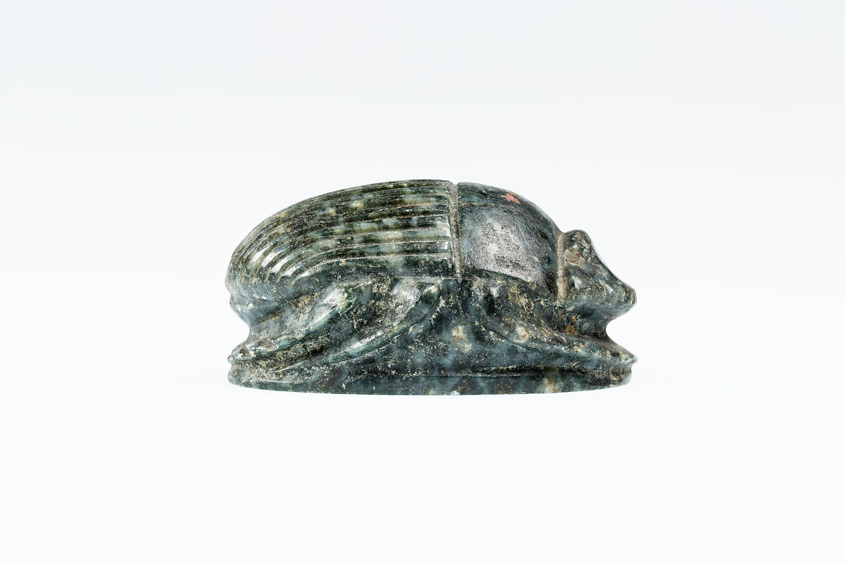 Uninscribed Heart Scarab, Dioritic stone