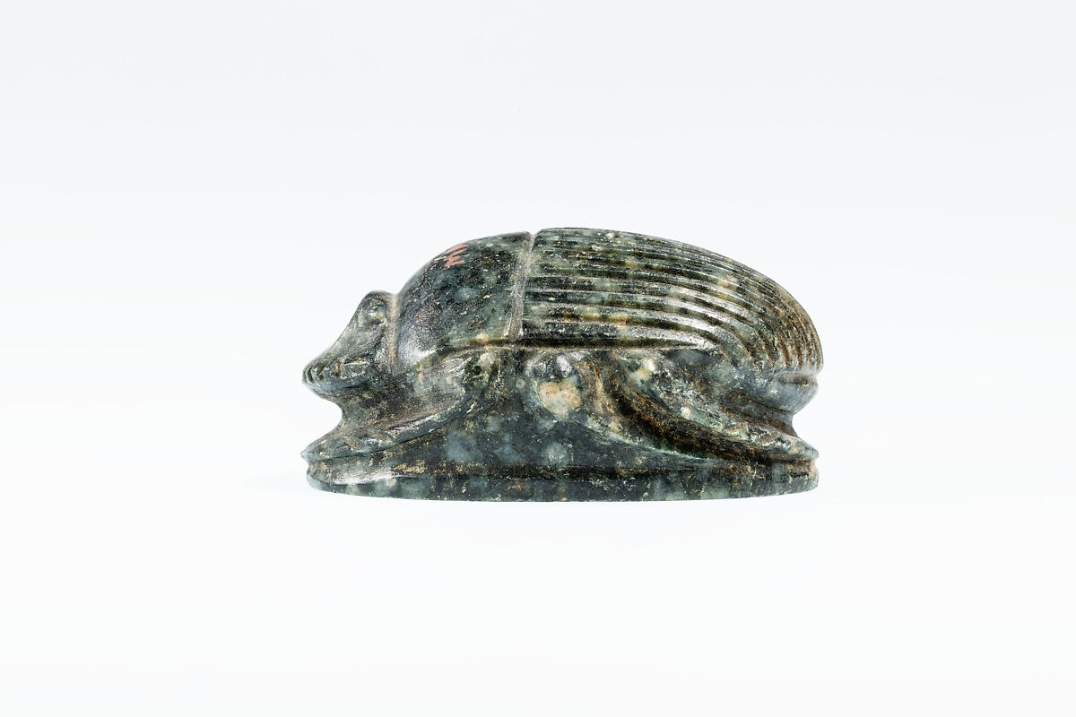 Uninscribed Heart Scarab, Dioritic stone
