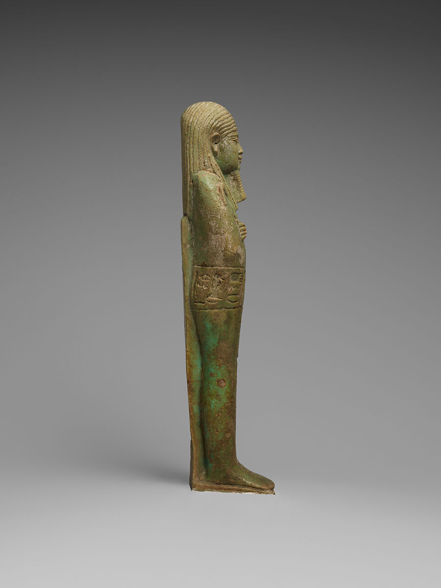 Shabti of the High Priest of Thoth Djehutyirdis, born of Nephthysiti, Faience