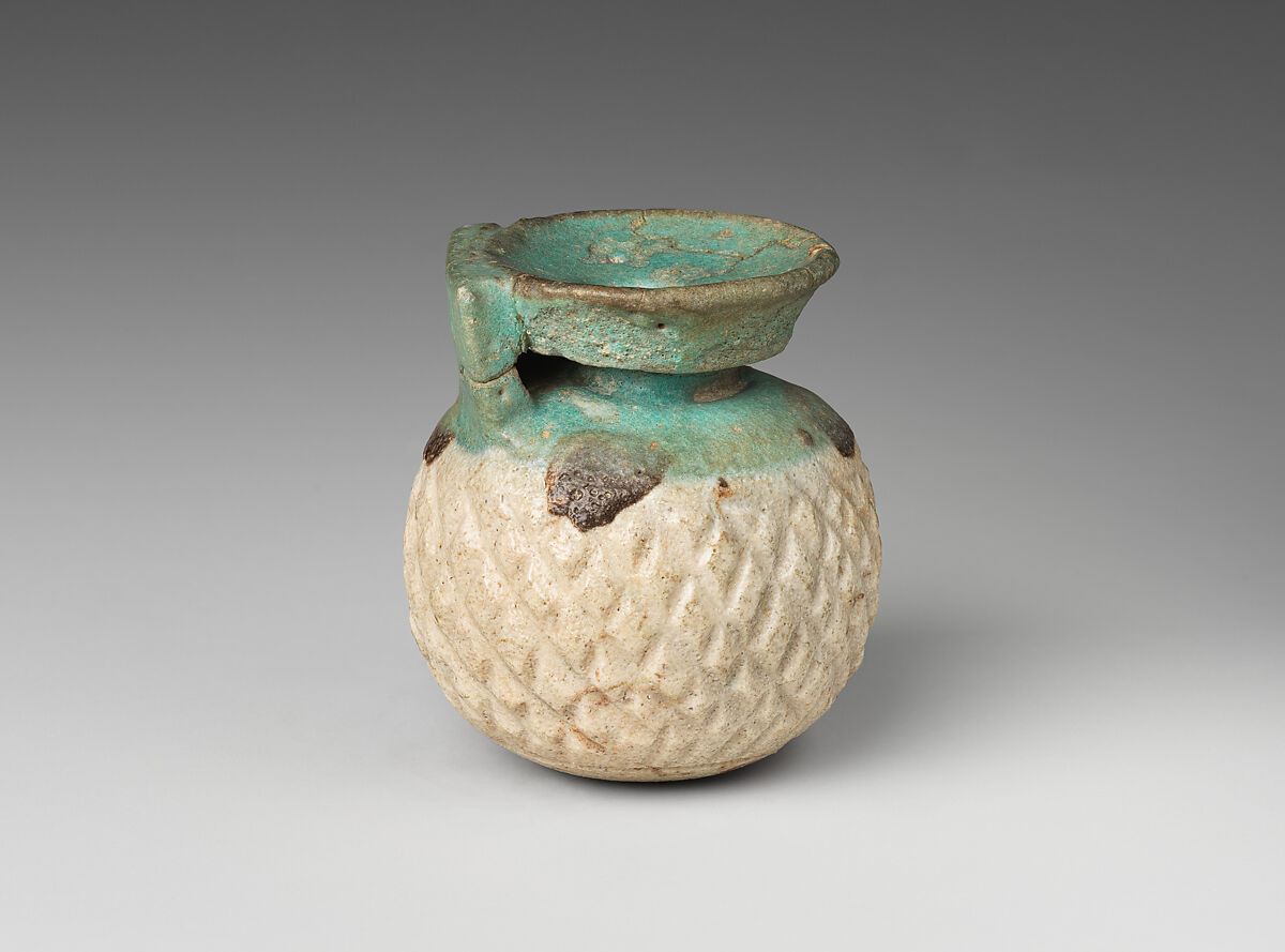 Aryballos (perfume jar), Faience 