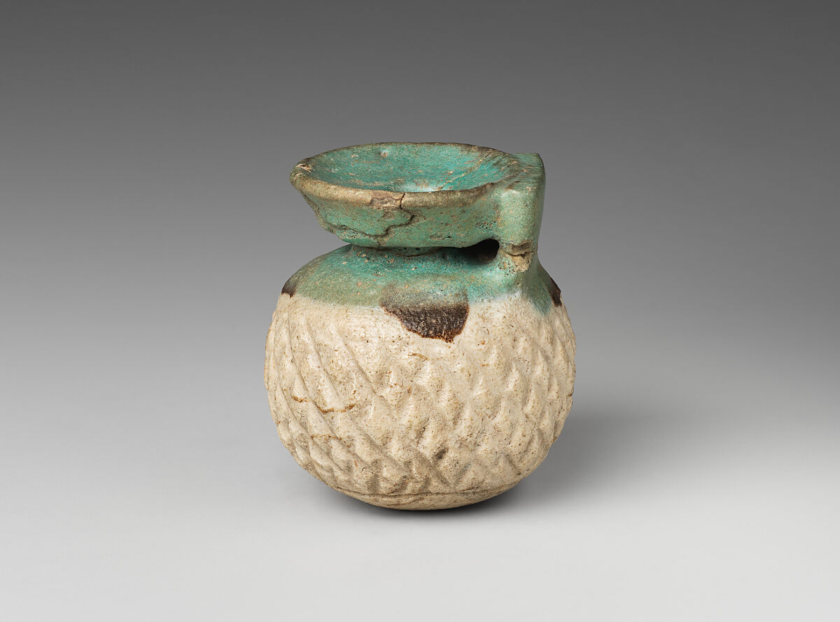 Aryballos (perfume jar), Faience