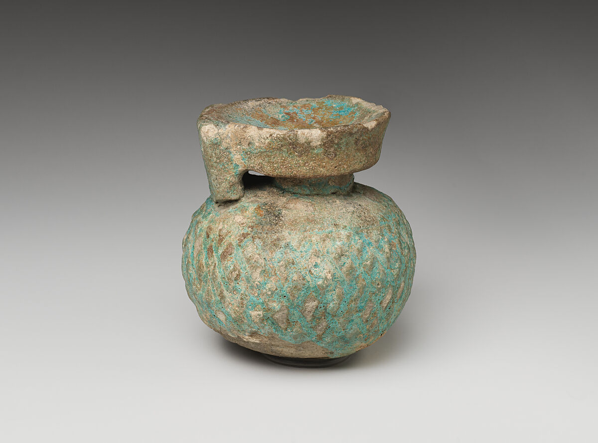 Aryballos (perfume jar), Faience
