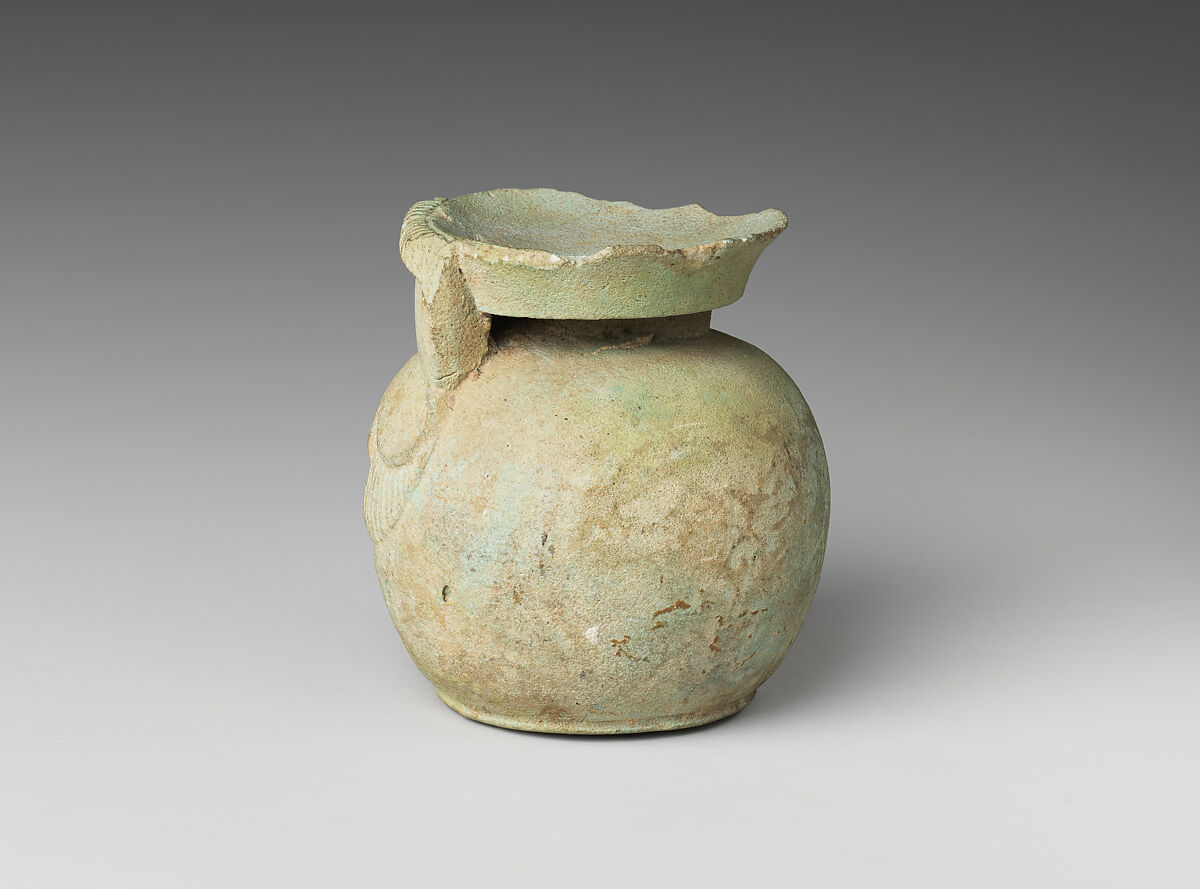 Jar (Aryballos) with a cartouche derived from names of Apries or Amasis, Faience