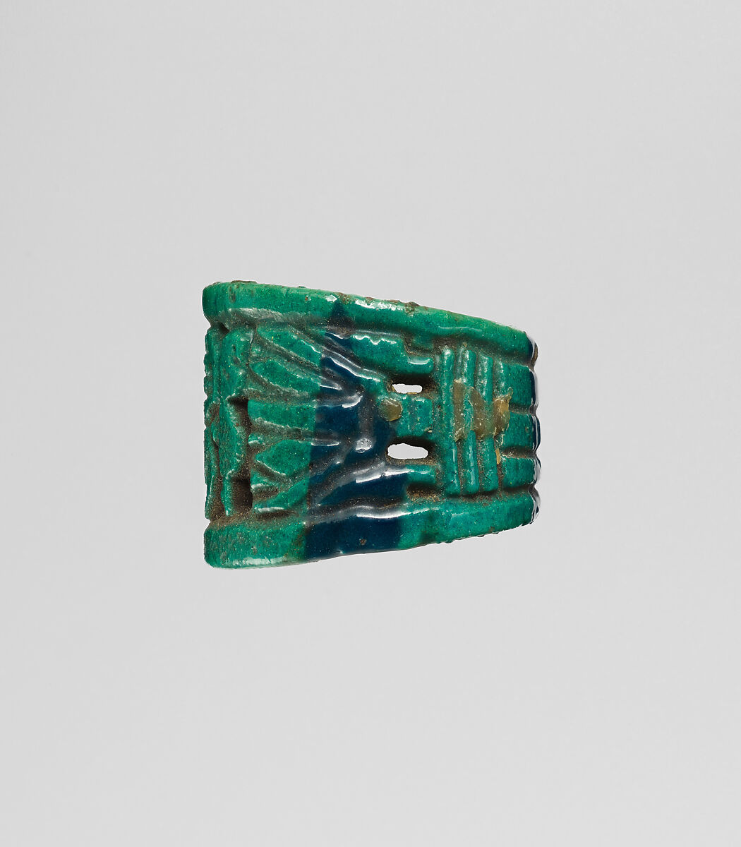 Ring, broad band, Faience