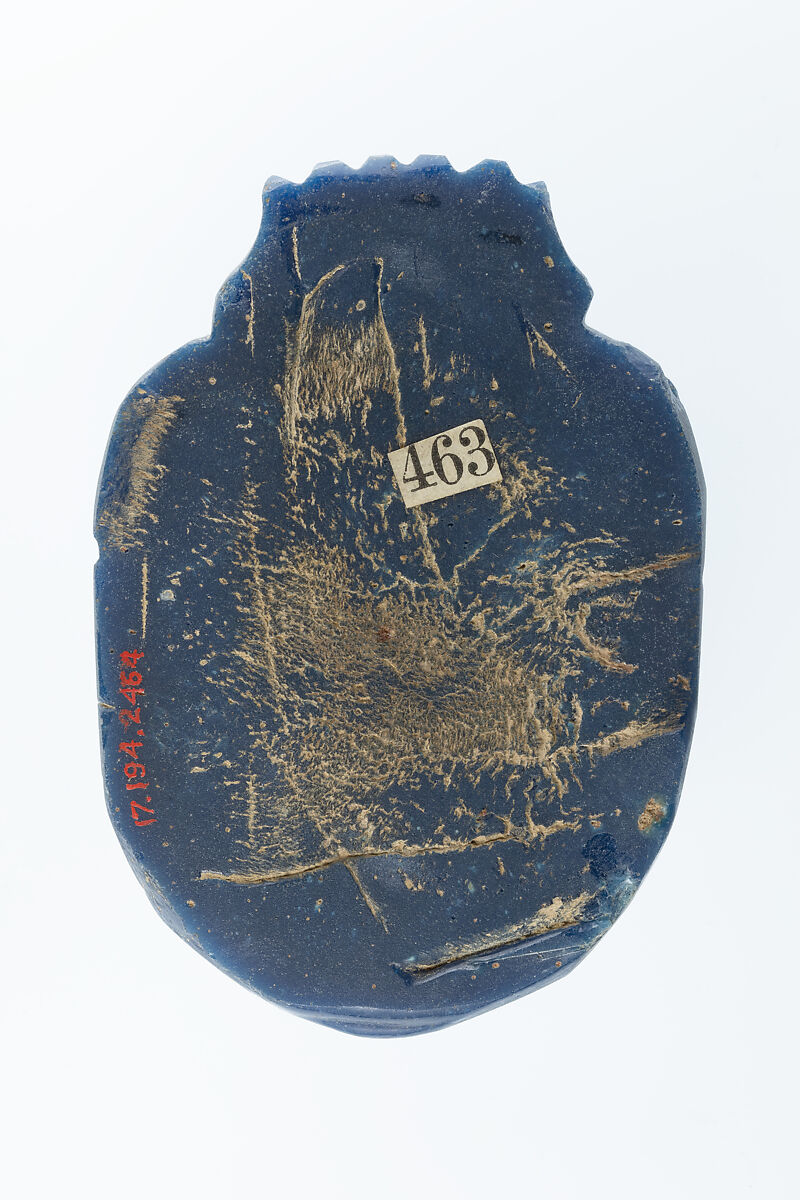 Scarab, inlay (?), Blue black glass