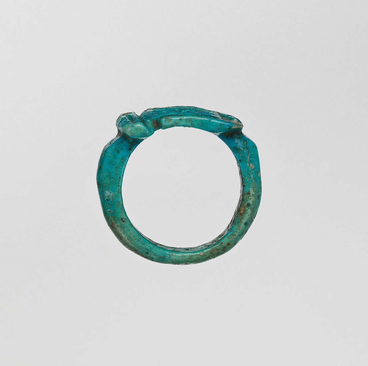 Signet ring, Blue faience