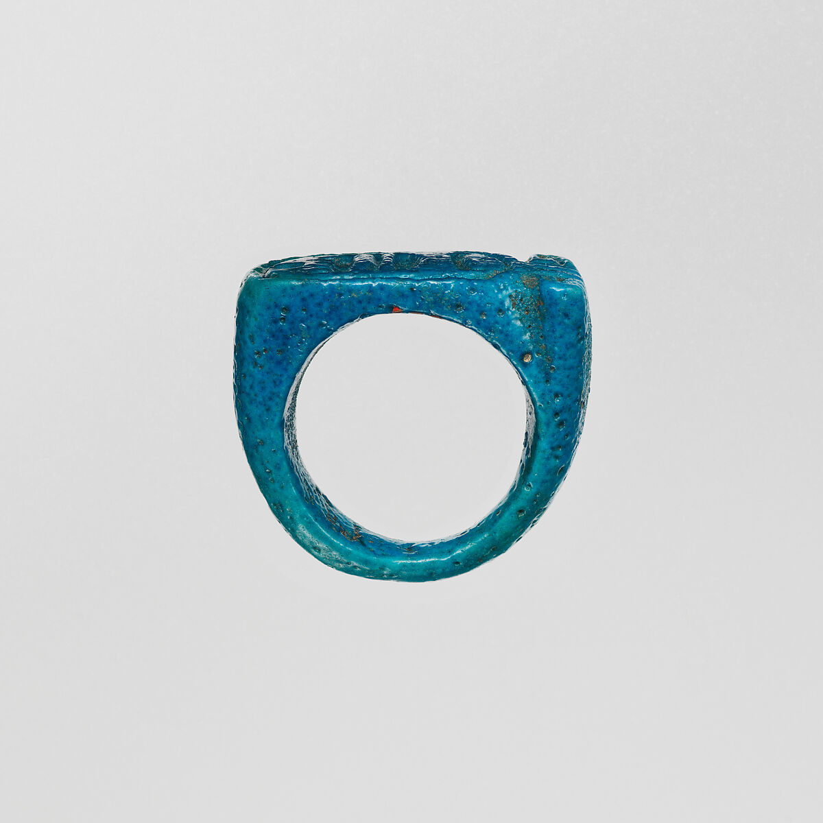 Signet ring, Blue faience