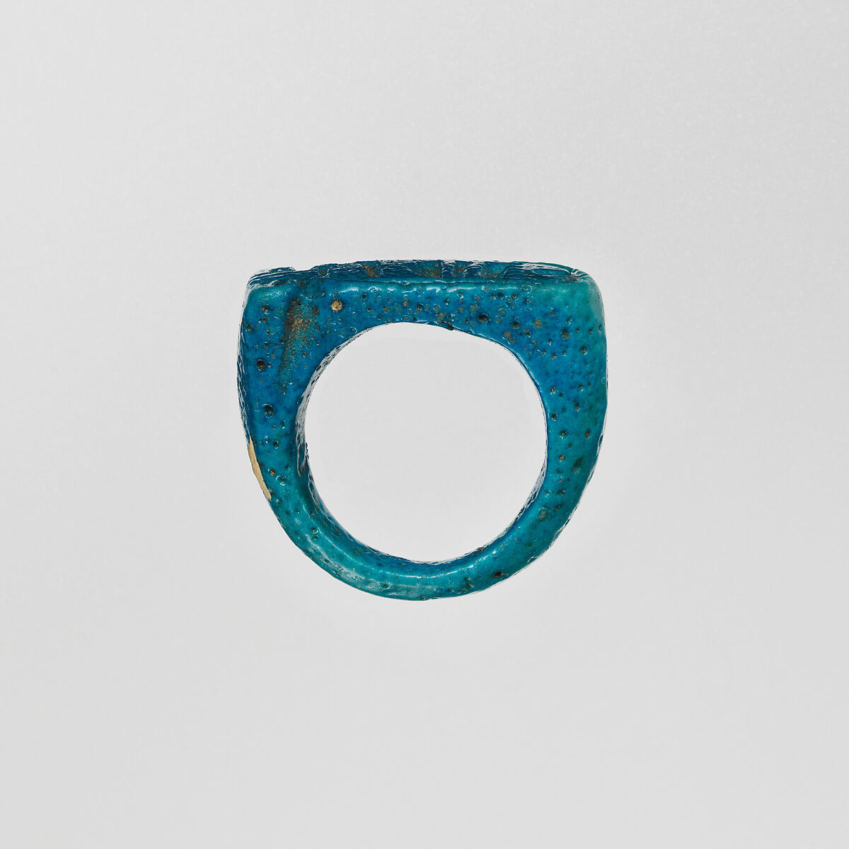 Signet ring, Blue faience