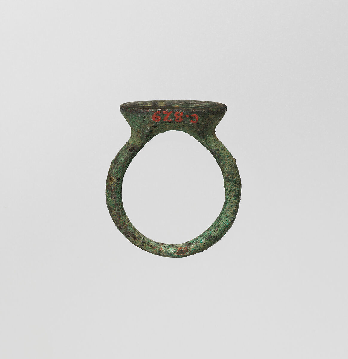 Signet ring, Blue faience