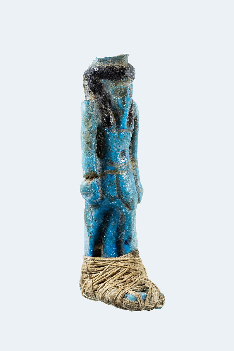 Nefertum amulet, Faience, ancient thread