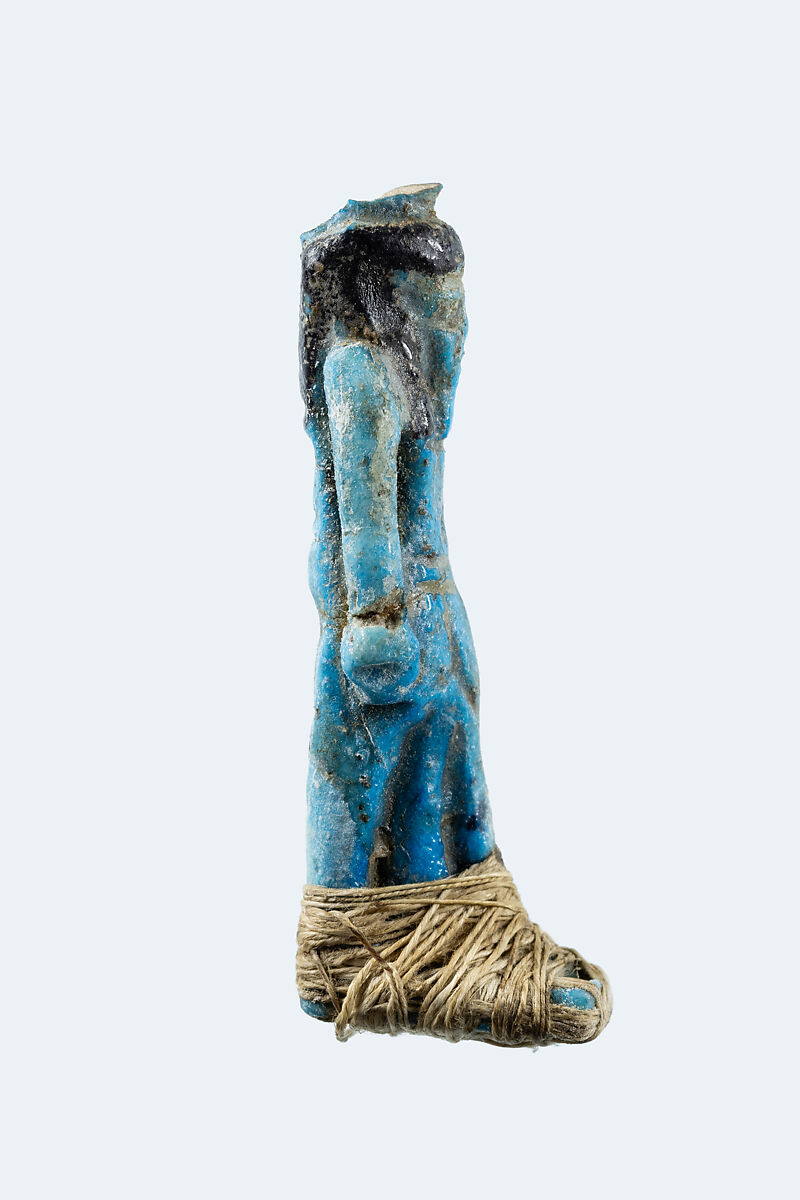 Nefertum amulet, Faience, ancient thread