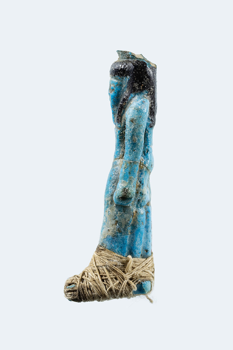 Nefertum amulet, Faience, ancient thread