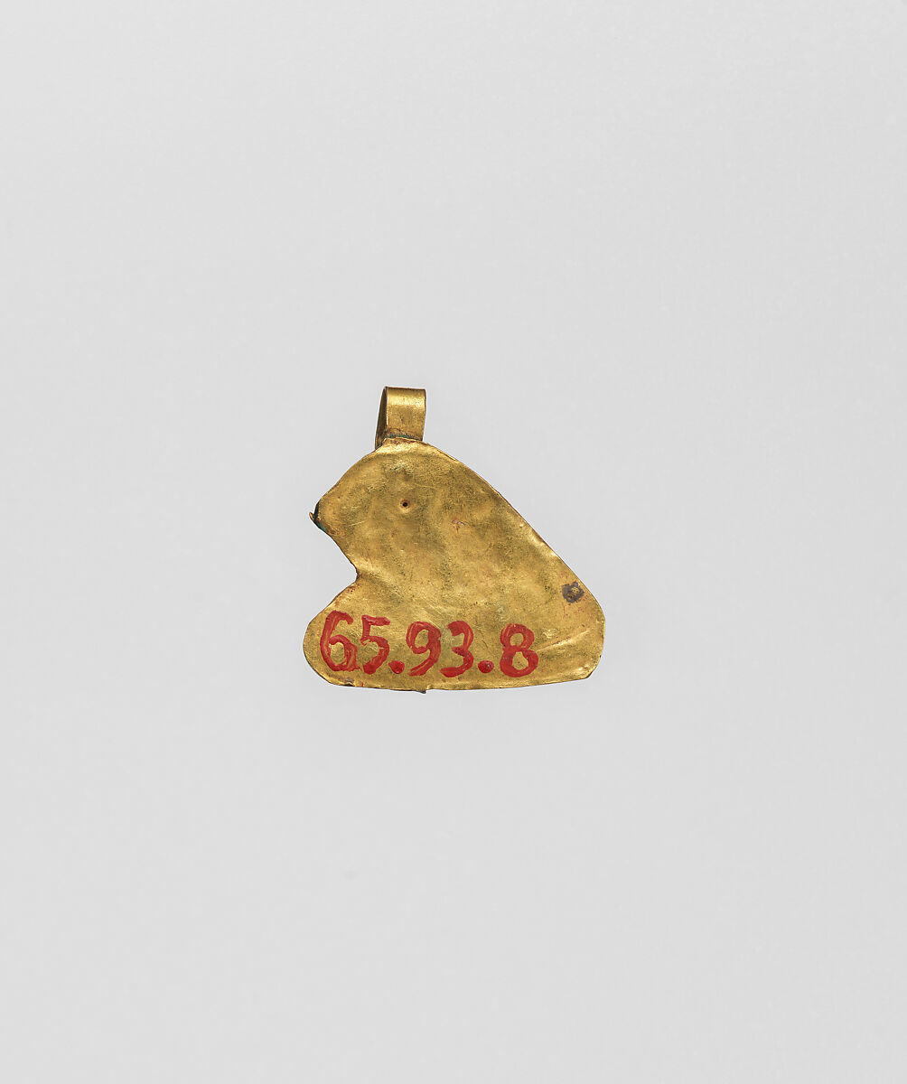 Amulet, falcon pendant, Gold