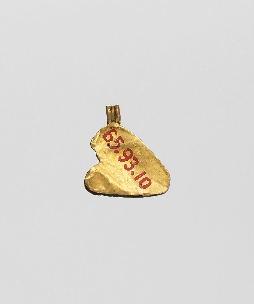 Amulet, falcon pendant, Gold
