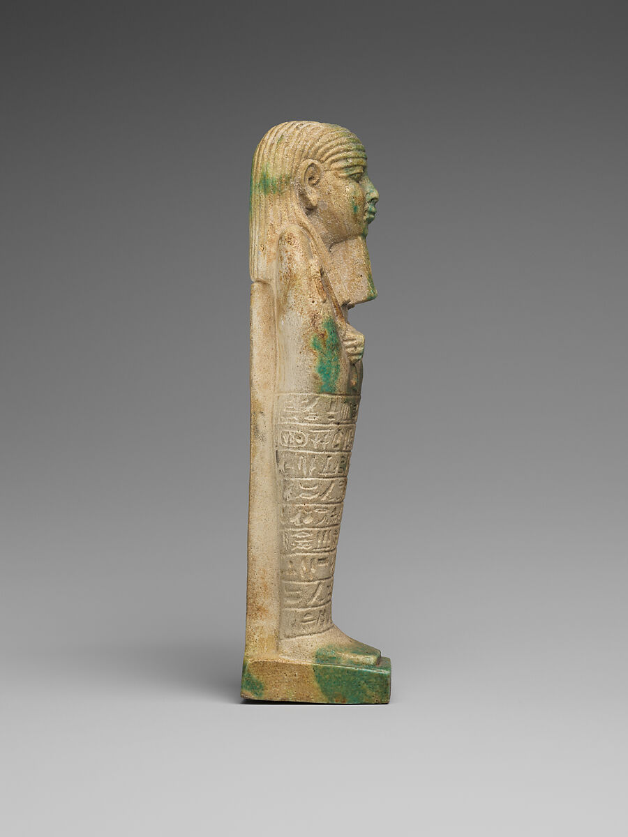 Shabti of Wahibremhebyt, son of Isetweret, Faience