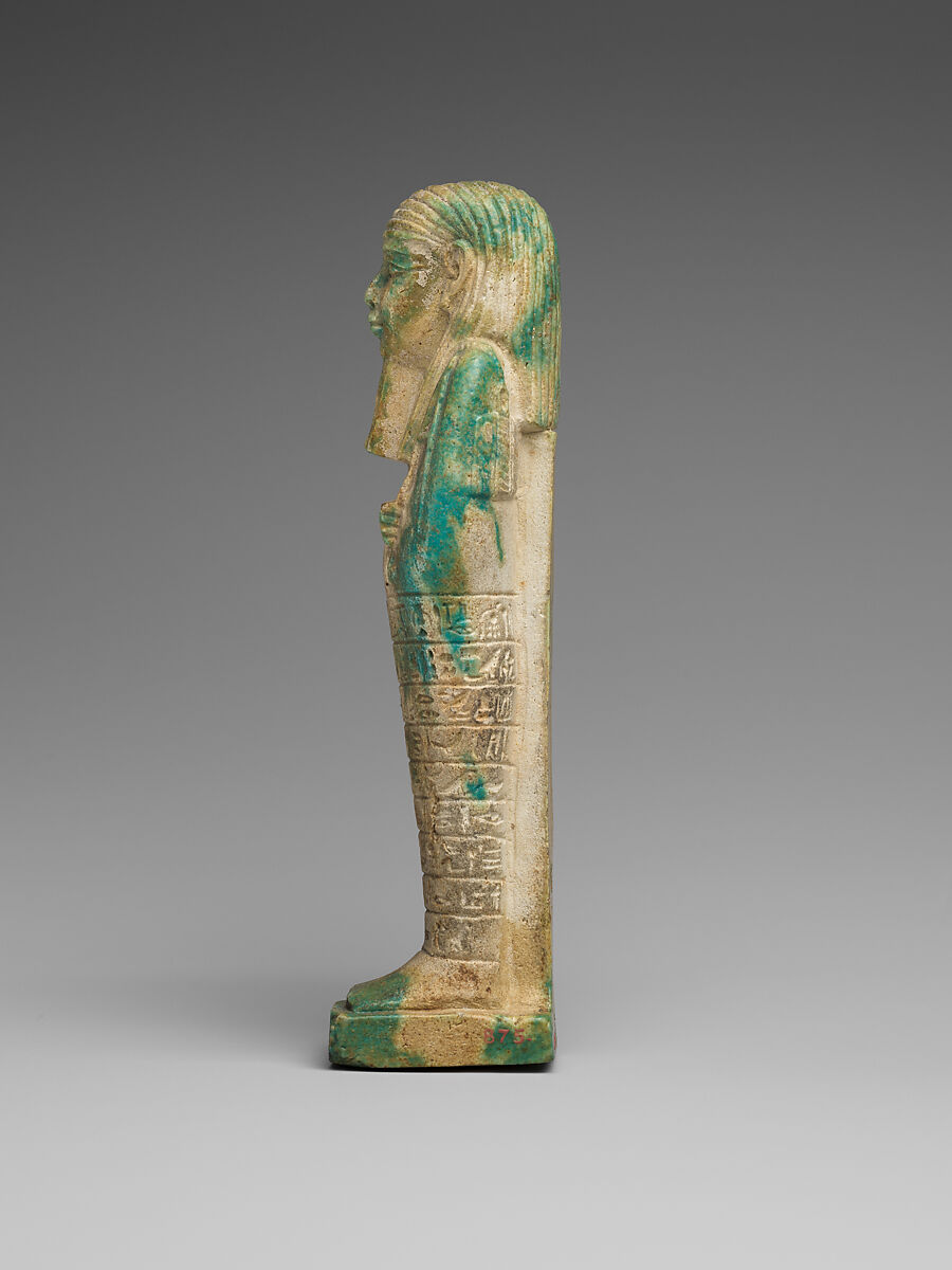 Shabti of Wahibremhebyt, son of Isetweret, Faience