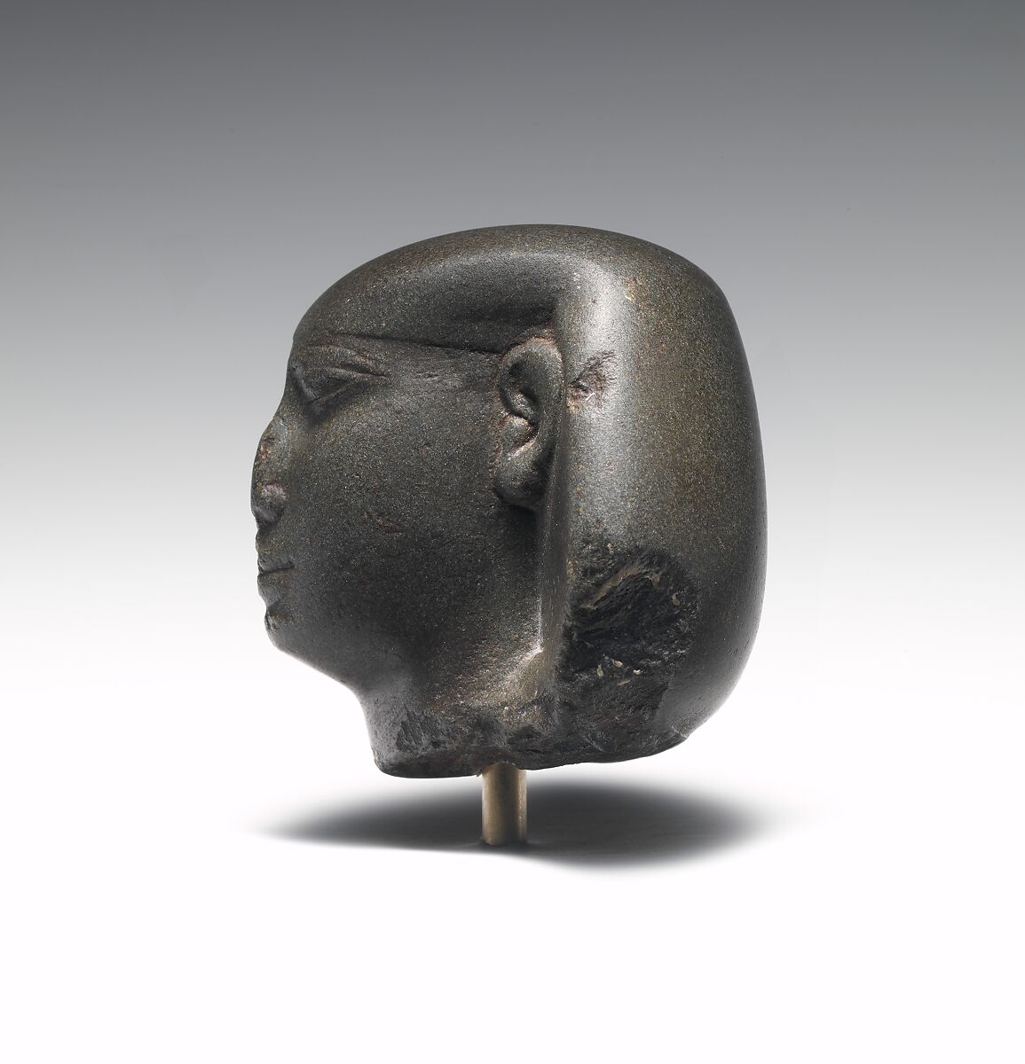 Head of King Amasis, reworked for a non-royal individual, Greywacke