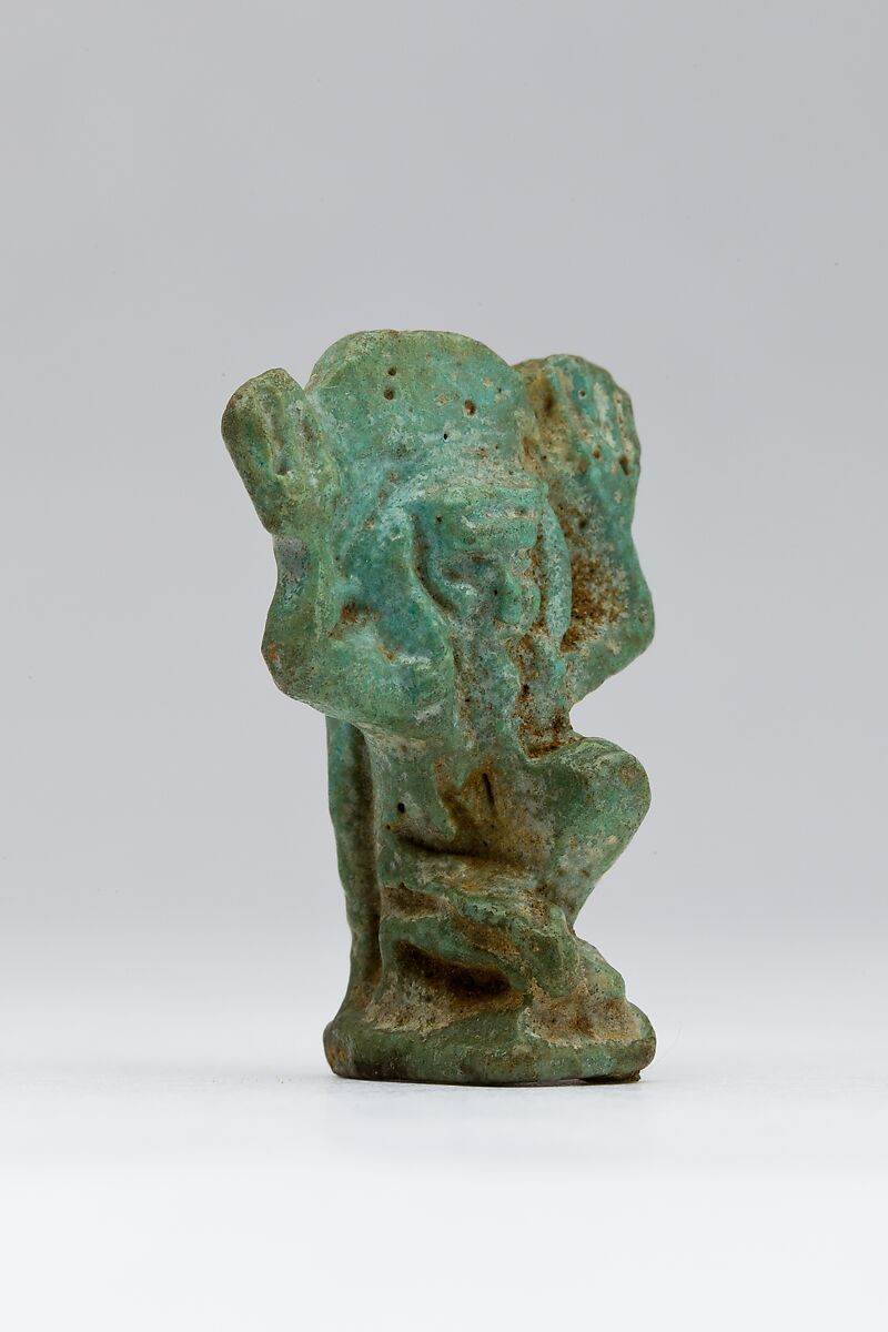 Shu amulet, Light Blue Faience