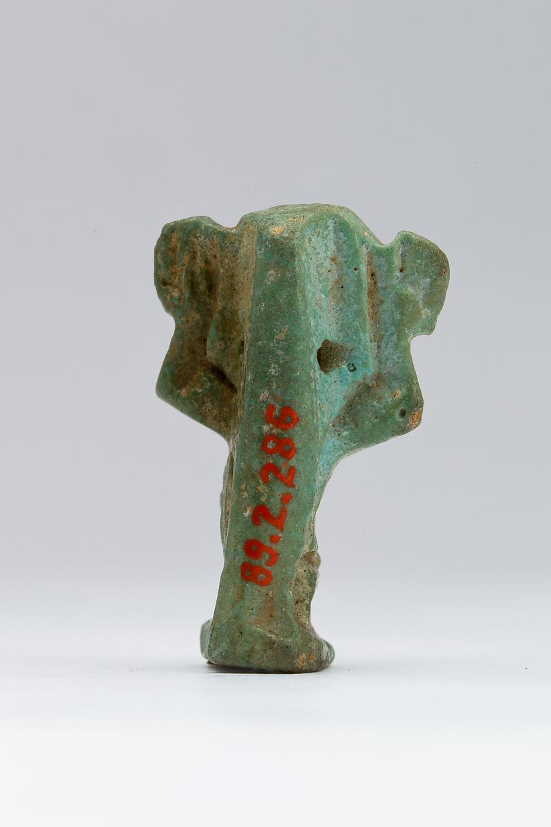 Shu amulet, Light Blue Faience