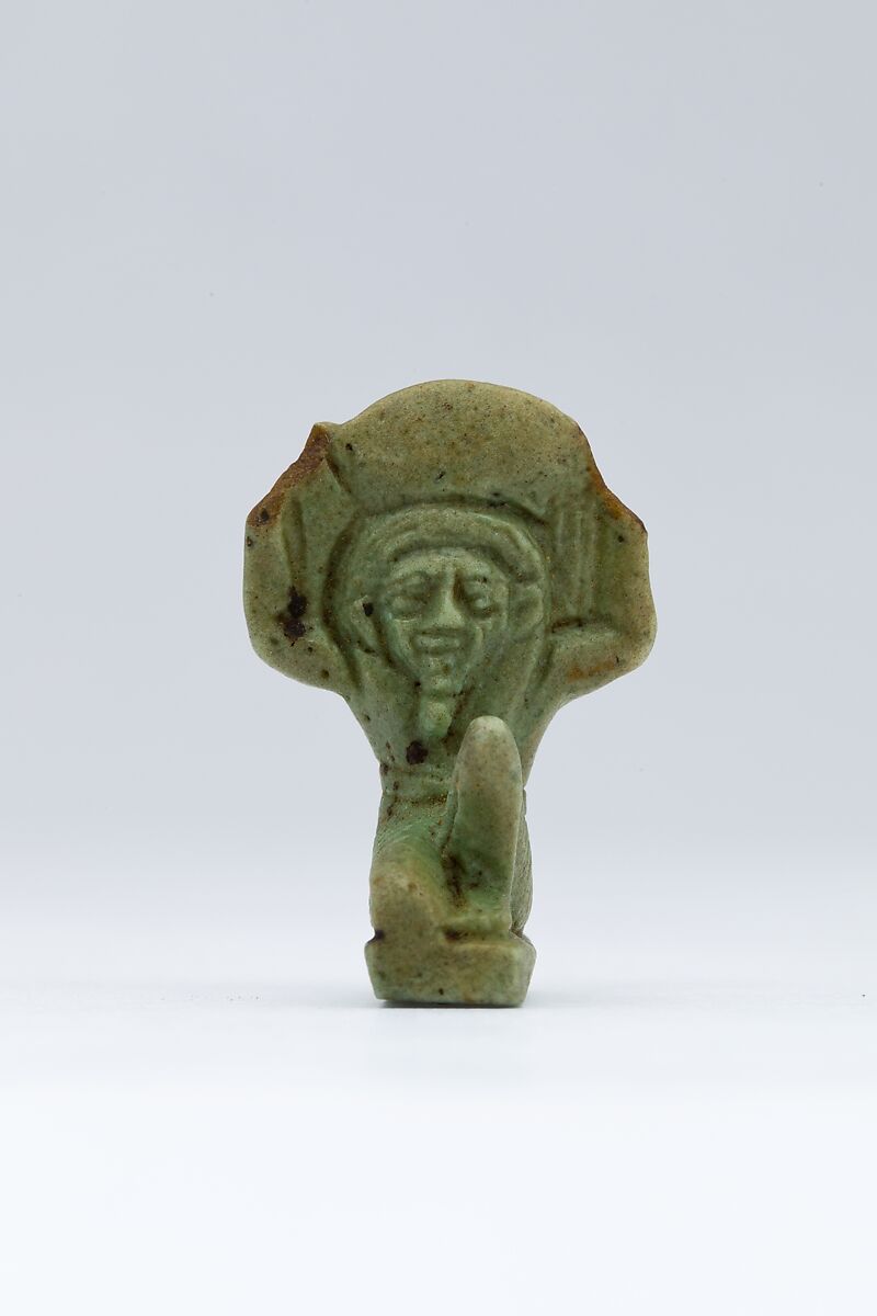 Shu Amulet, Faience 