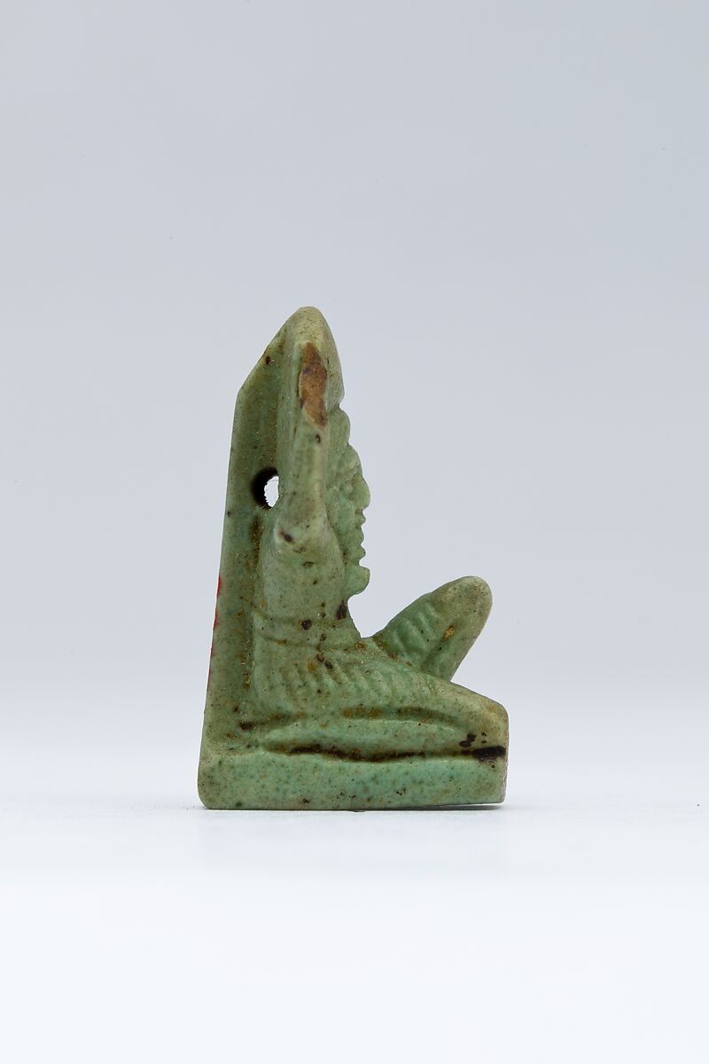 Shu Amulet, Faience