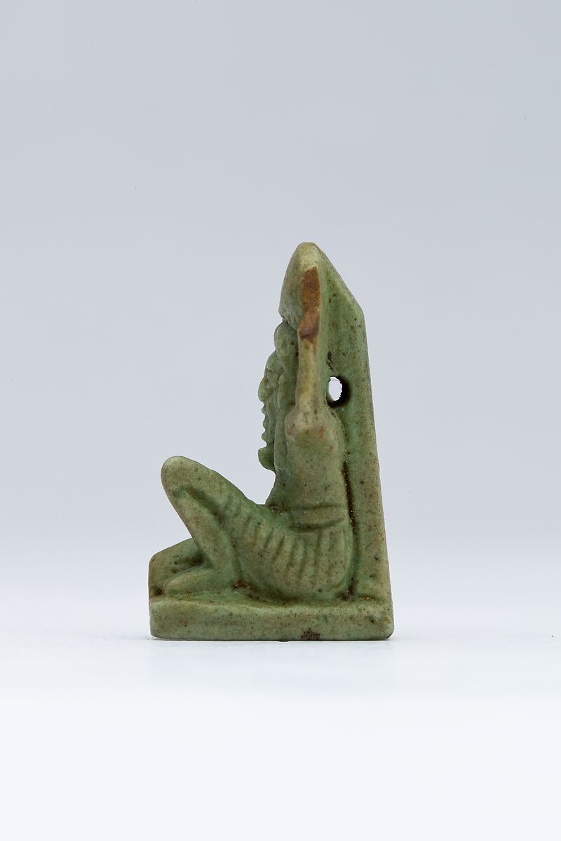 Shu Amulet, Faience