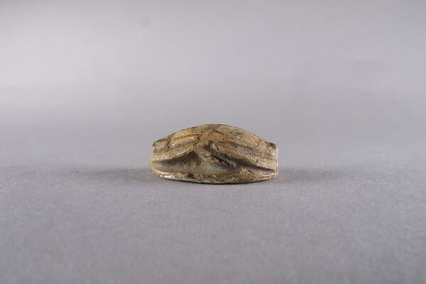 Scarab with the Representation of a Pharaoh and an Obelisk, Steatite