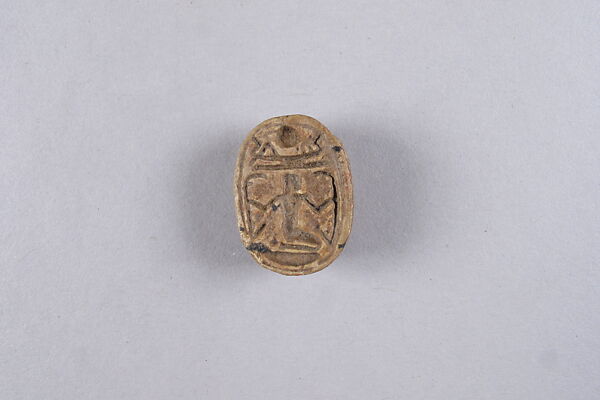 Scarab Inscribed with a Blessing Related to Amun (Amun-Re), Faience 