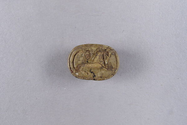 Scarab with the Representation of a Lion, Steatite 