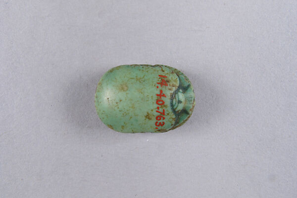 Scarab Inscribed with a Blessing Related to Amun, Faience
