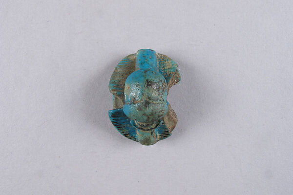 Scarab with hieroglyphs (New Year's blessing?), Faience