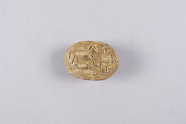 Scarab Inscribed with the Name Menkheperre (Thutmose III), Steatite 