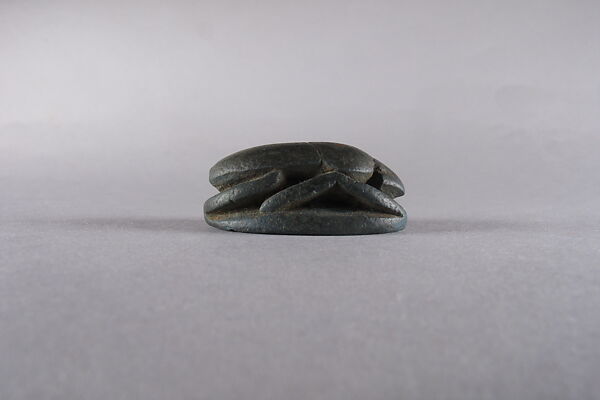 Scarab with blessing, Egyptian Blue