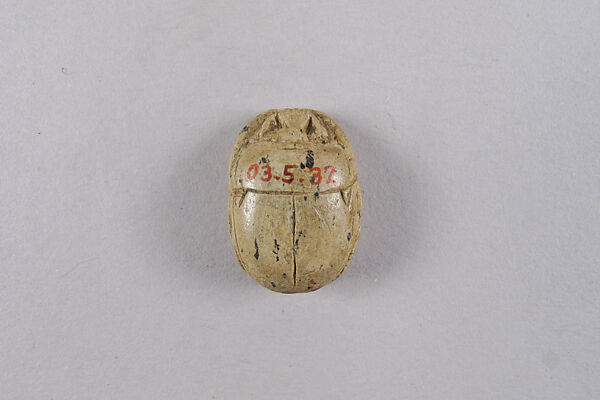 Scarab Inscribed with Wish for Having Children, Steatite