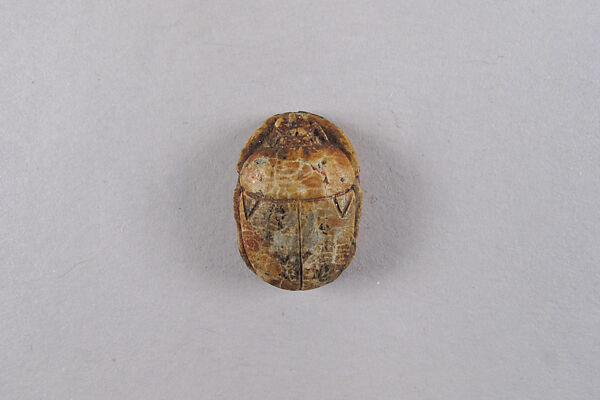Scarab Incised with Crowned Uraei, Steatite