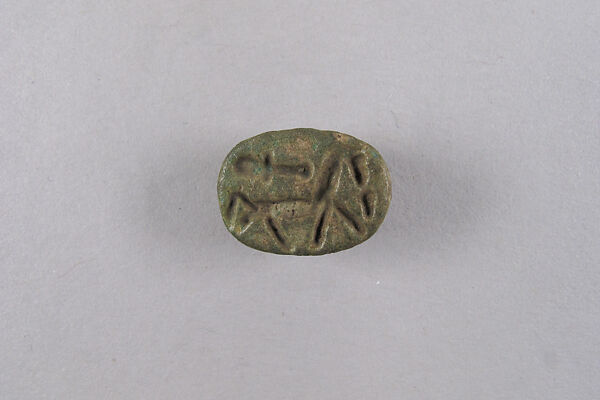 Scarab with the Representation of a Horse, Faience 