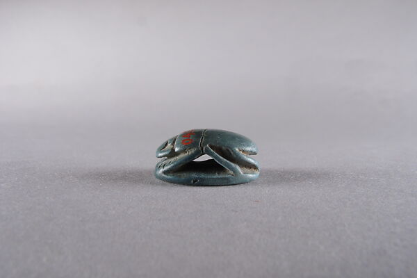 Scarab Inscribed with Blessing Related to Amun ( Amun-Re), Egyptian Blue