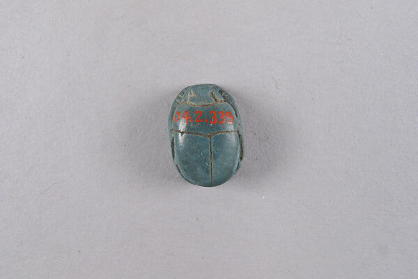 Scarab Inscribed with Blessing Related to Amun ( Amun-Re), Egyptian Blue