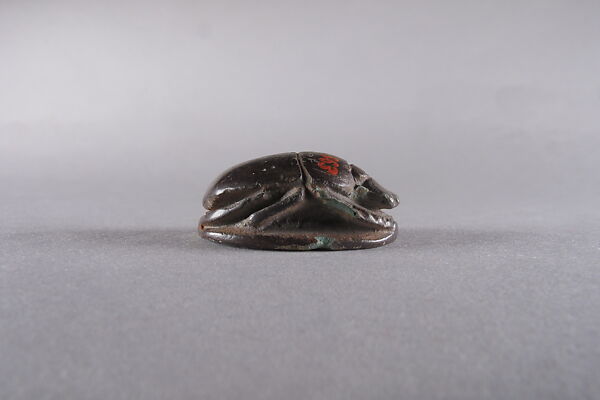 Scarab Inscribed with Blessing Related to Amun (Amun-Re), Faience